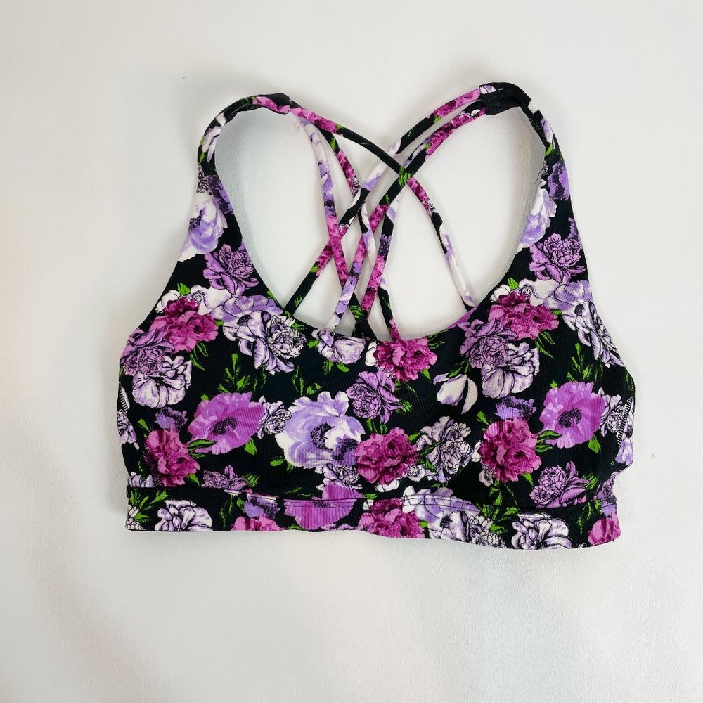 NWOT Victoria's Secret Bralette Black Floral Print S